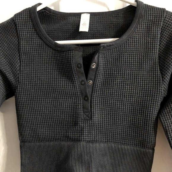 Aerie Cropped Waffle Shirt - Picture 3 of 4